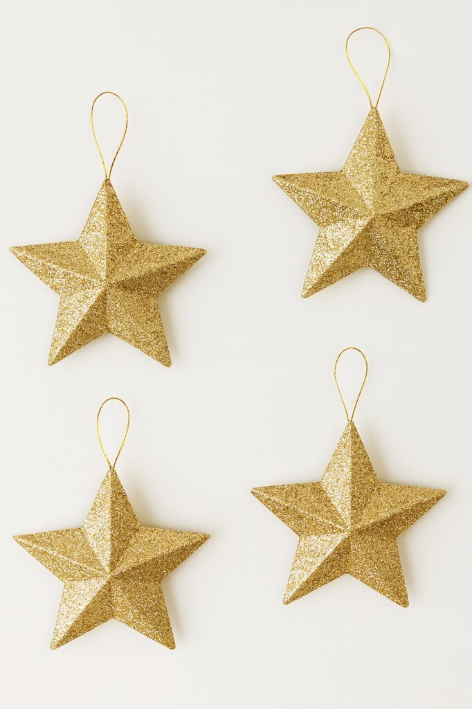 Beysüs Yılbaşı Çam Ağacı Süsü Yıldız 7 cm 4 lü Gold - 2