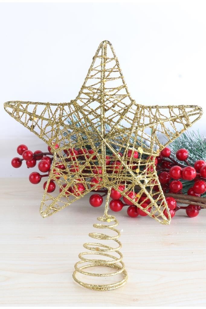 Beysüs Yılbaşı Çam Ağacı Tepeliği Tel Tepelik Gold - 5