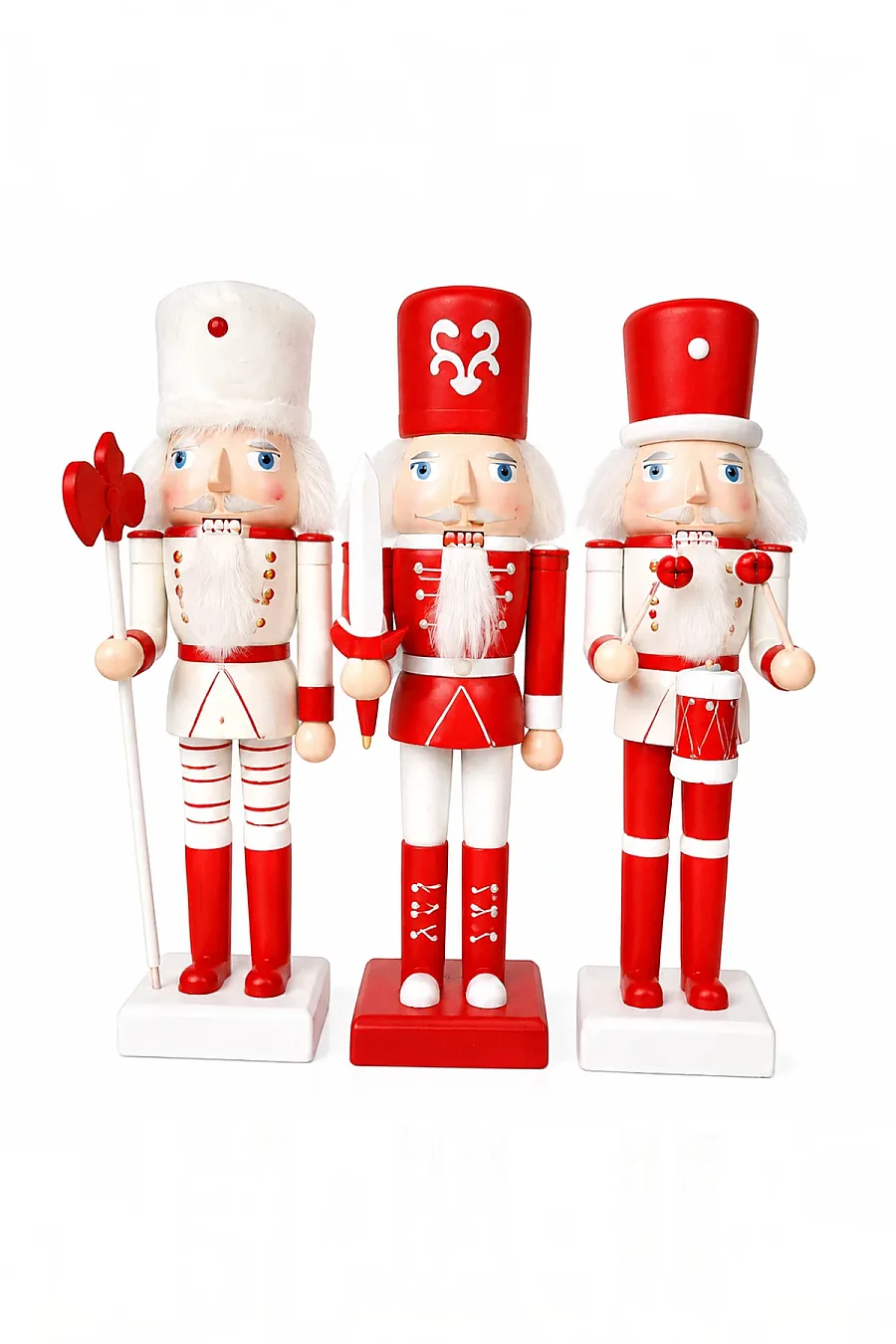 Yılbaşı Dekor Orijinal Ahşap Fındıkkıran 3’lü Set 25 cm - 2