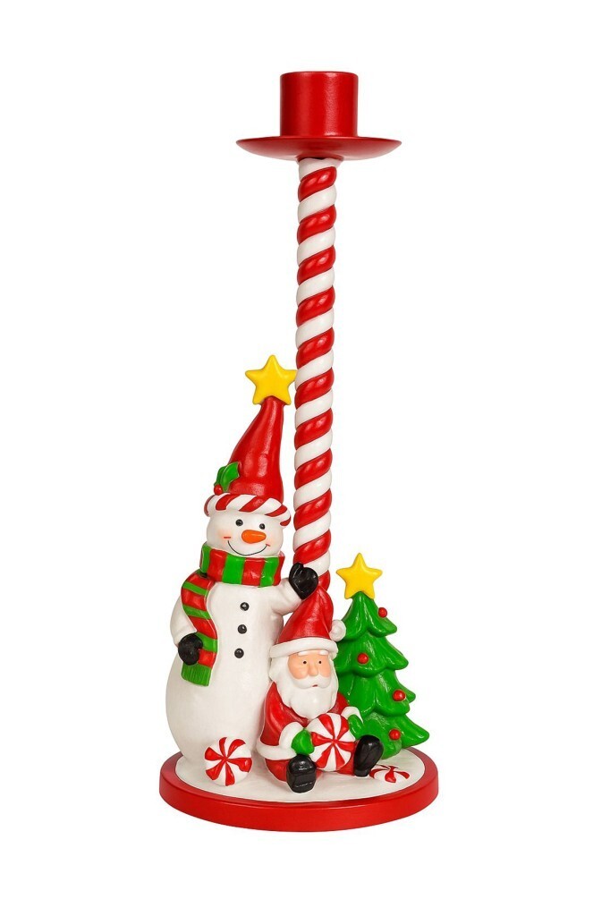 Beysüs Yılbaşı Dekoratif Kardan Adam Mumluk Şamdan 27 Cm - 1
