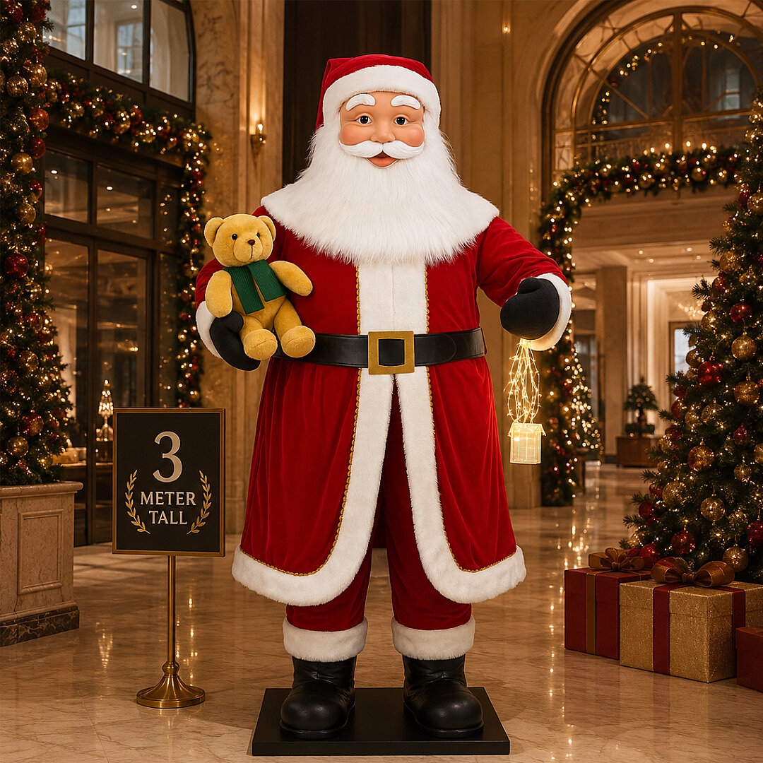 Beysüs Yılbaşı Dev Noel Baba Dekor 3 METRE Sensörlü Hareketli Dekoru - 5