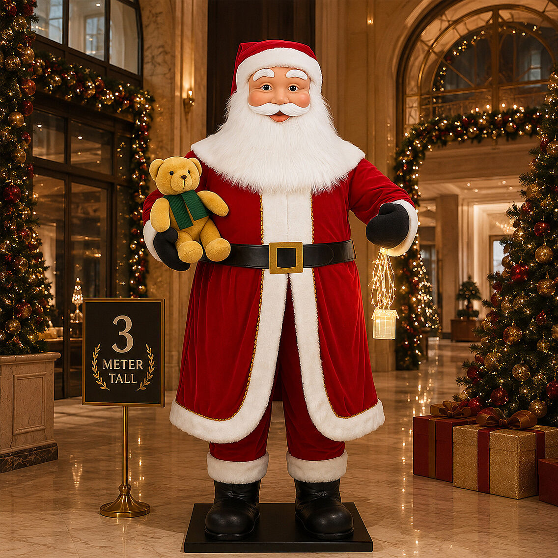 Beysüs Yılbaşı Dev Noel Baba Dekor 3 METRE Sensörlü Hareketli Dekoru - 5