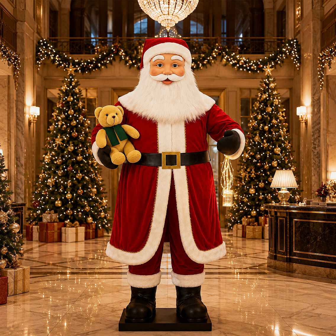 Beysüs Yılbaşı Dev Noel Baba Dekor 3 METRE Sensörlü Hareketli Dekoru - 3