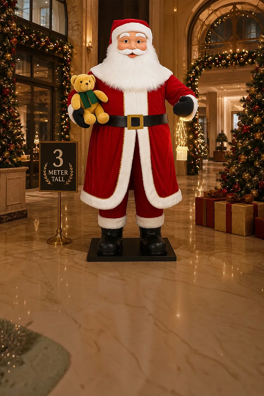 Yılbaşı Dev Noel Baba Dekor 3 METRE Sensörlü Hareketli Dekoru - 4