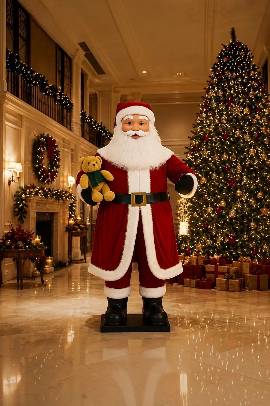 Yılbaşı Dev Noel Baba Dekor 3 METRE Sensörlü Hareketli Dekoru - 2