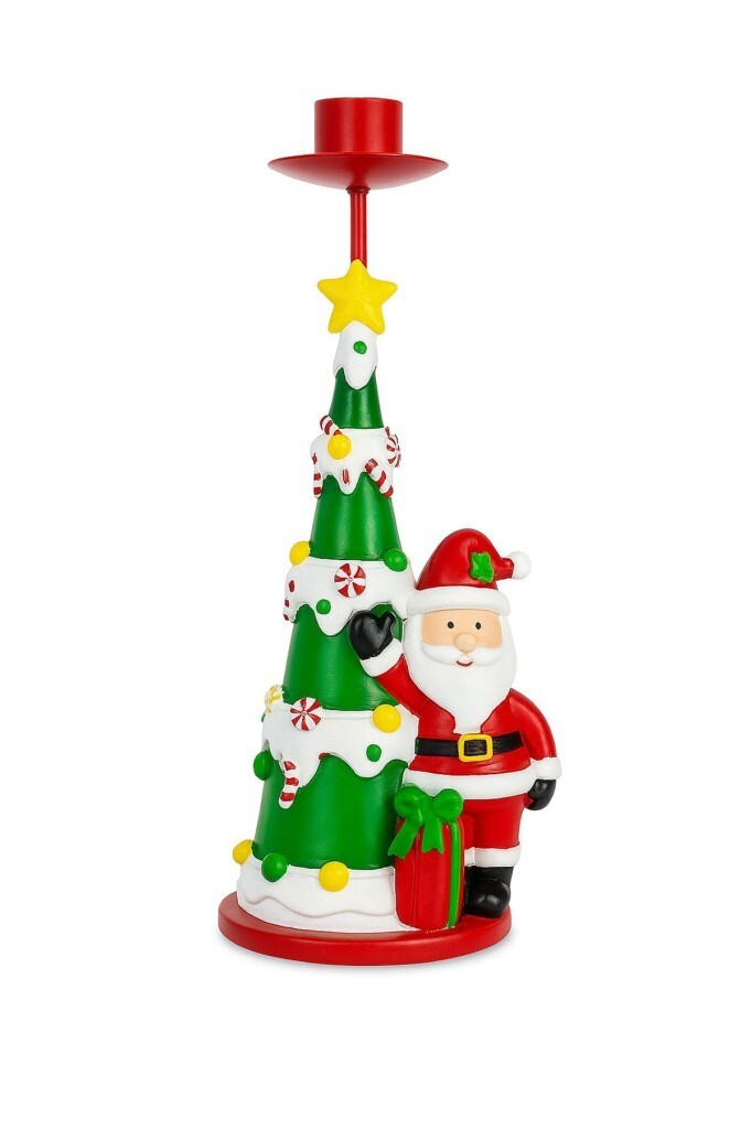 Beysüs Yılbaşı Şamdan Çam Ağacı Noel Baba Mumluk - 6