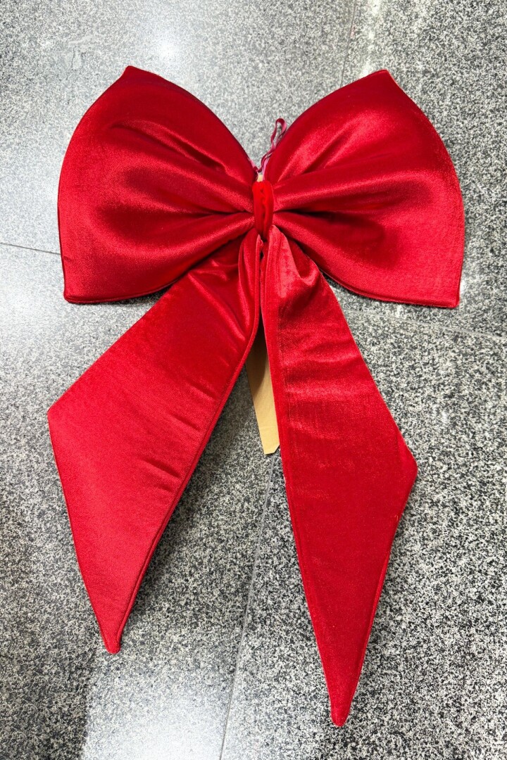 Beysüs Yılbaşı Süsü Lüks Büyük Kırmızı Fiyonk 70 cm - 4