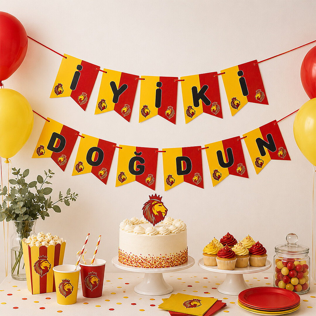 İyiki Doğdun Banner Sarı Kırmızı - 2