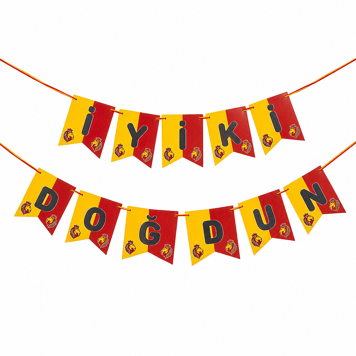 İyiki Doğdun Banner Sarı Kırmızı - 1