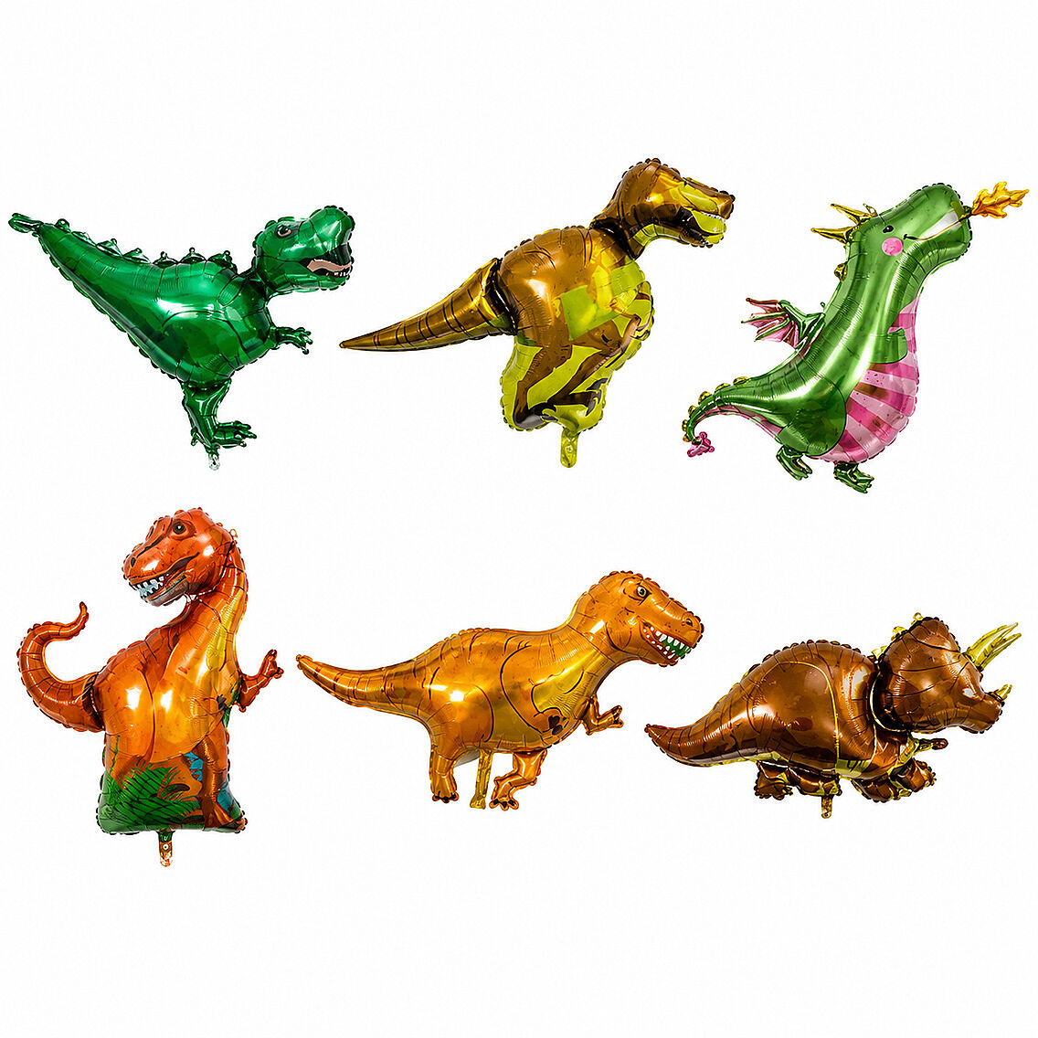 Jurassic World 6'lı Dinazor Set Folyo Balon - 1