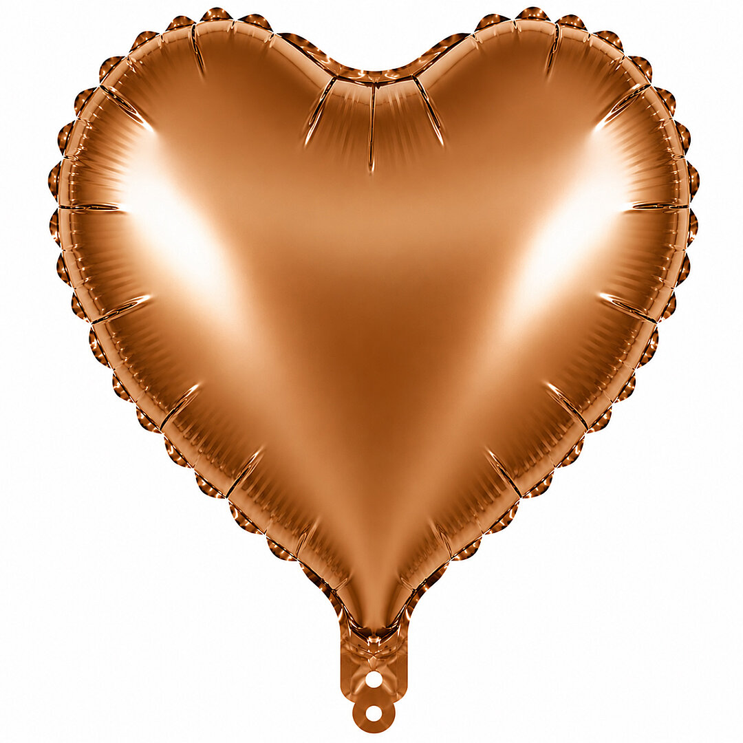 Kalp Folyo Balon Karamel (18 inc) - 1