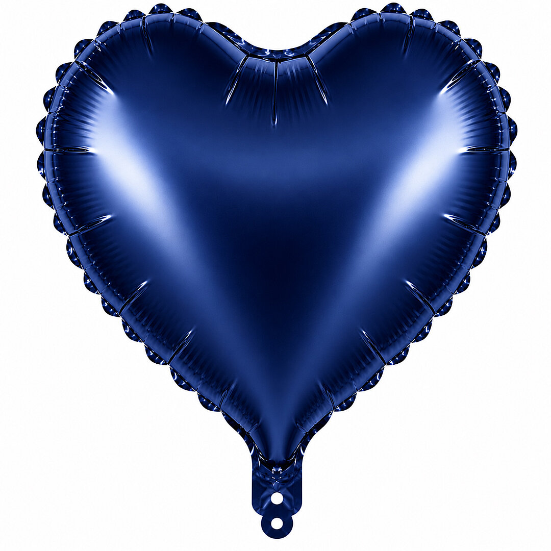 Kalp Folyo Balon Lacivert (18 inc) - 1