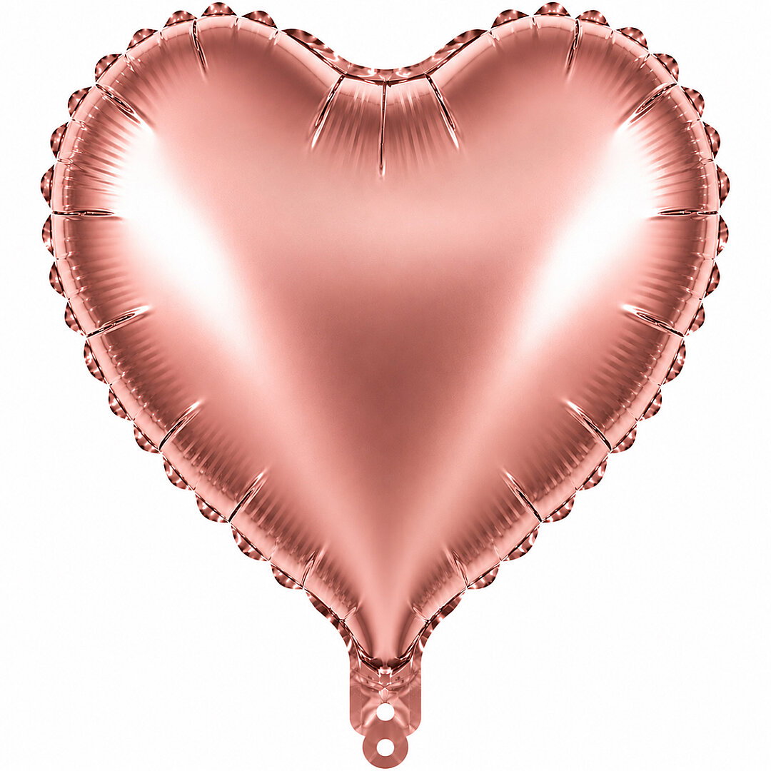 Kalp Folyo Balon Rose Gold (18 inc) - Beysüs