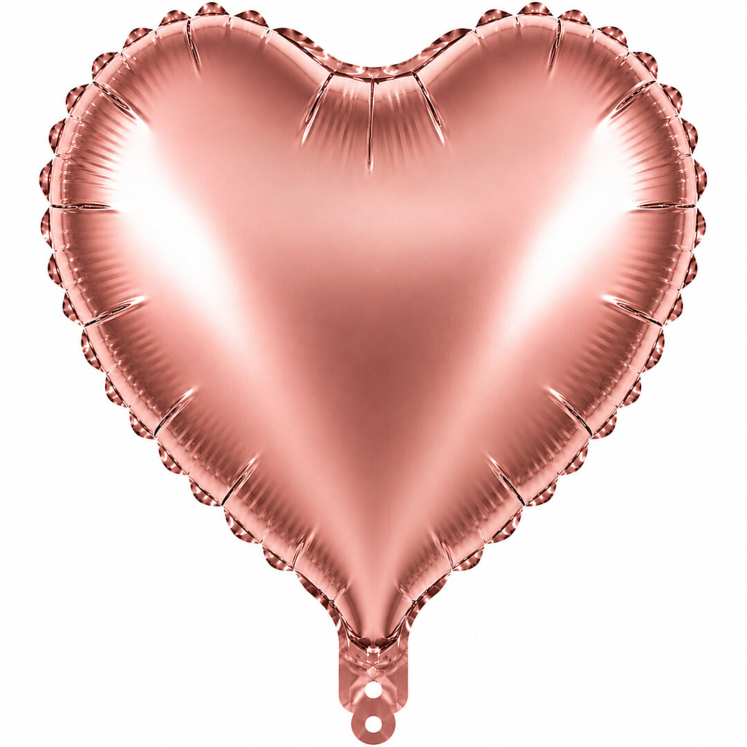 Kalp Folyo Balon Rose Gold (18 inc) - 1