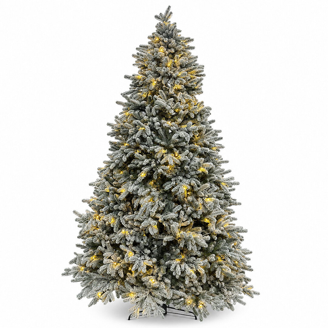 Karlı Kendinden Işıklı Yılbaşı Çam Ağacı 240 cm (2470 Dal) - Premium Seri - 3