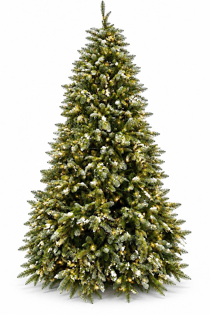 Karlı Kendinden Işıklı Yılbaşı Çam Ağacı 240 cm (2825 Dal) - Premium Seri - 8