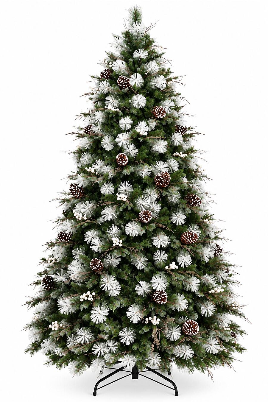 Karlı ve Kozalaklı Yılbaşı Çam Ağacı 240 cm (2450 Dal) - Premium Seri - 4