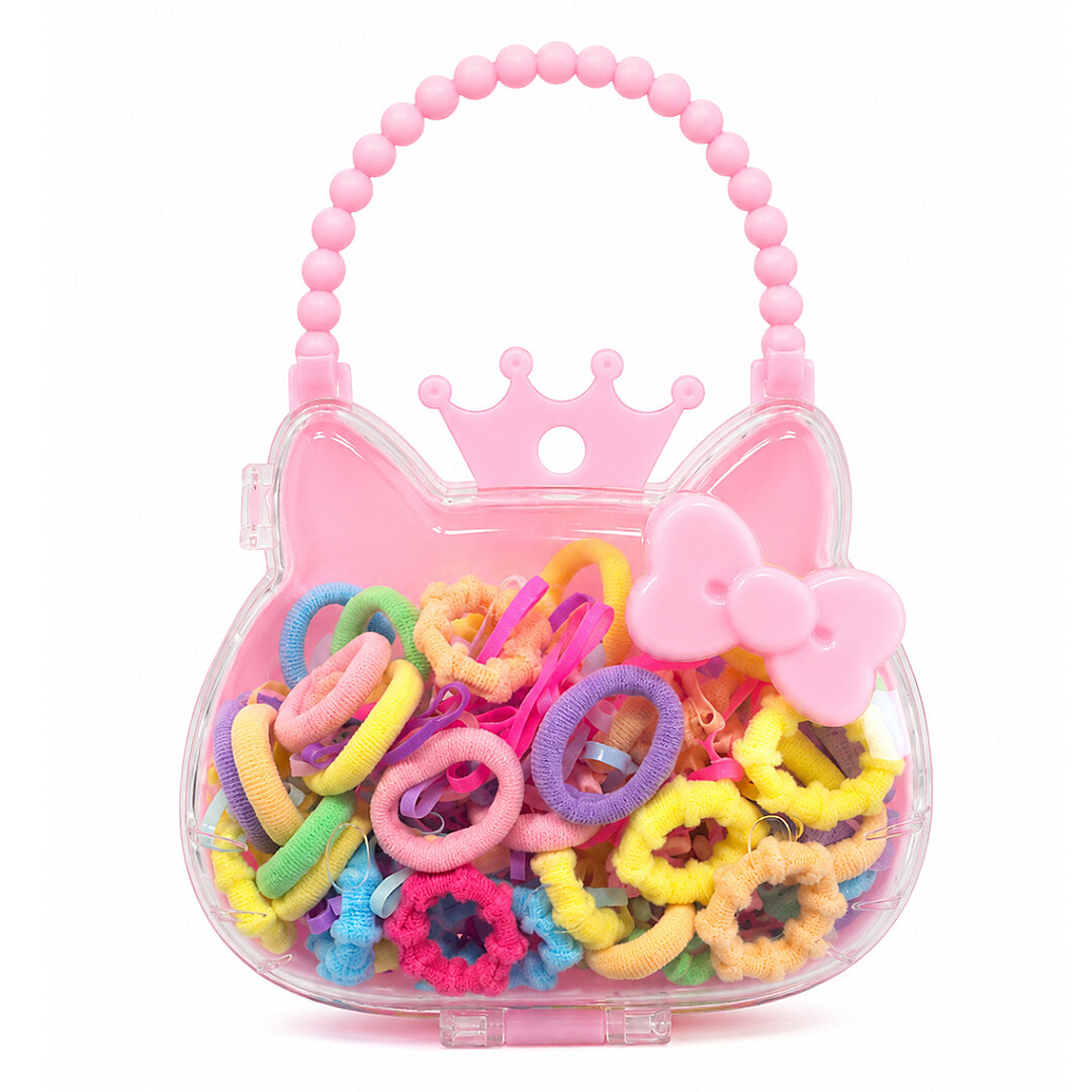 Kedicik Mini Çantalı Lastik Toka Set - Beysüs
