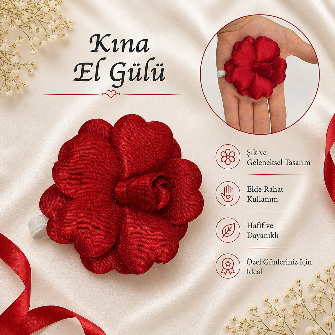 Kına El Gülü Kırmızı - 2