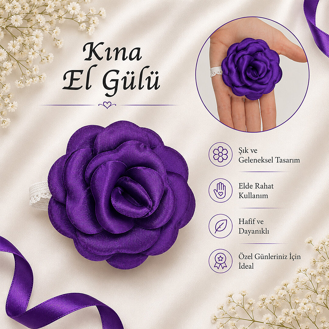 Kına El Gülü Mor - 2