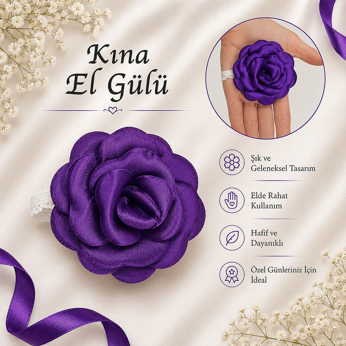 Kına El Gülü Mor - 2