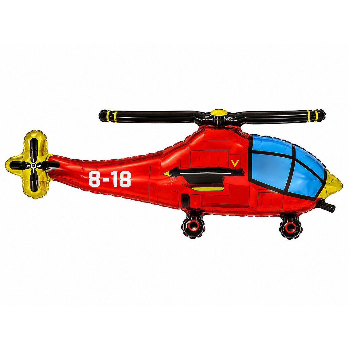 Kırmızı Helikopter Folyo Balon - 1