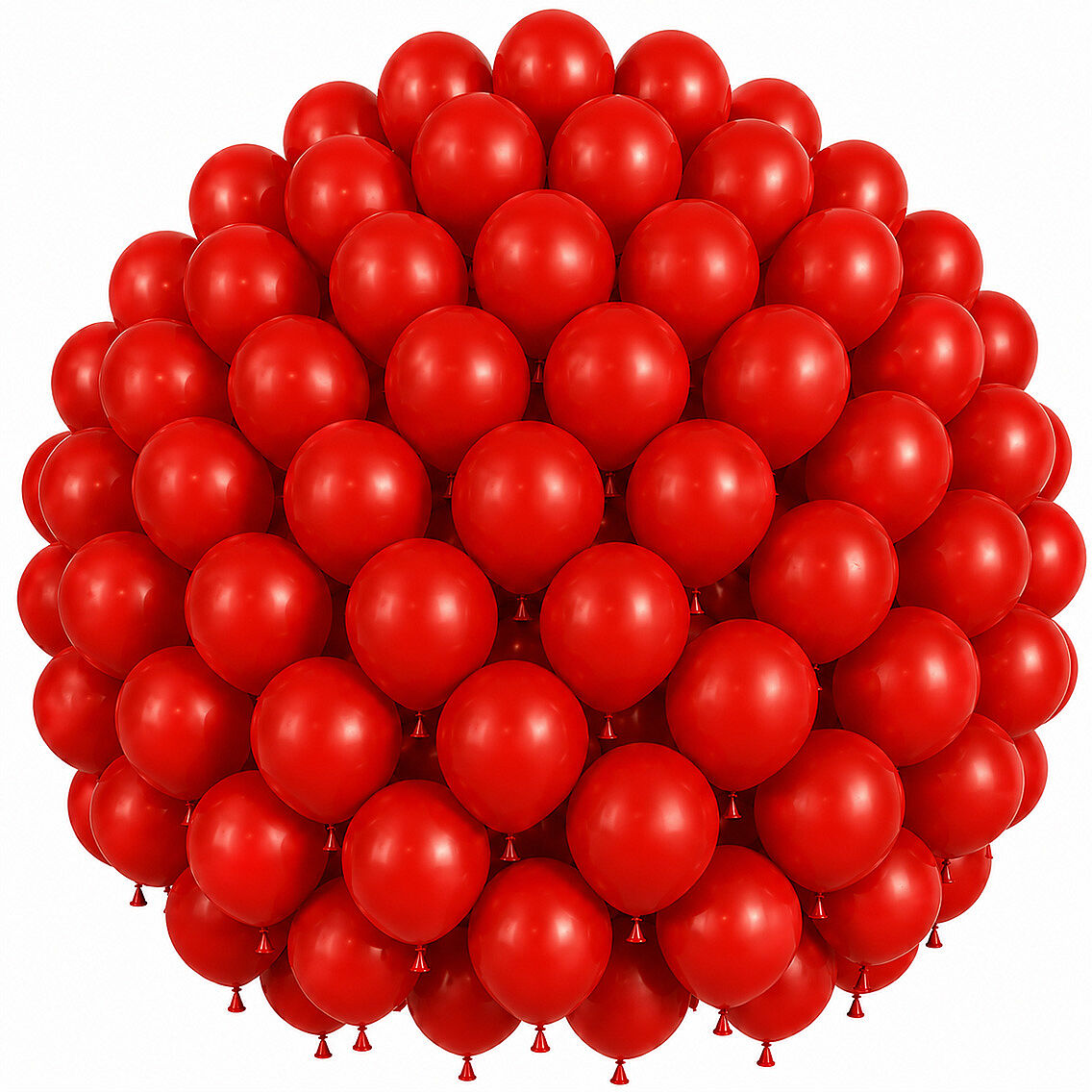 Kırmızı Renk Lateks Pastel Balon (30 cm) - 100 Adet - 1