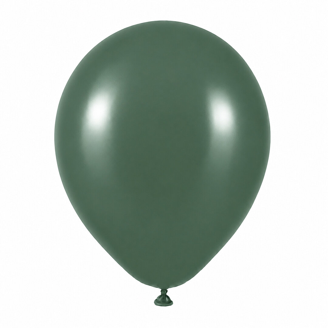Kış Yeşili Renk Lateks Retro Balon (13 cm) - 10 Adet - 2