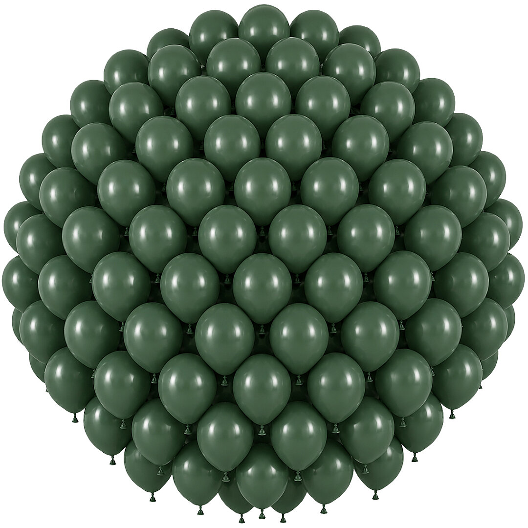 Kış Yeşili Renk Lateks Retro Balon (30 cm) - 100 Adet - Beysüs