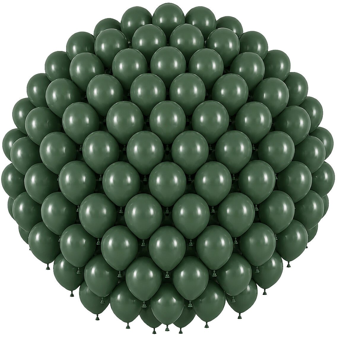 Kış Yeşili Renk Lateks Retro Balon (30 cm) - 100 Adet - 1