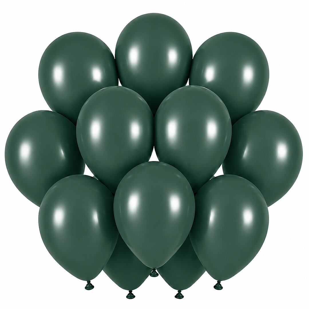 Kış Yeşili Renk Lateks Retro Balon (30 cm) - 12 Adet - 1