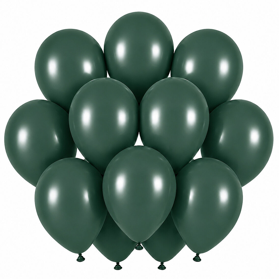 Kış Yeşili Renk Lateks Retro Balon (30 cm) - 12 Adet - 1