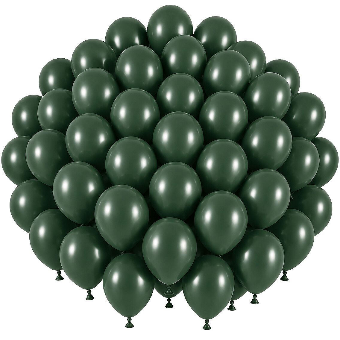 Kış Yeşili Renk Lateks Retro Balon (30 cm) - 50 Adet - 1