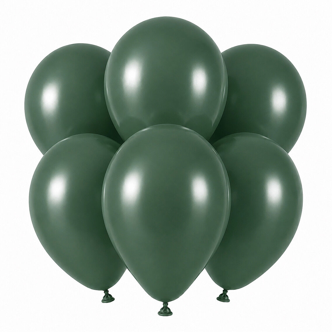 Kış Yeşili Renk Lateks Retro Balon (30 cm) - 6 Adet - 1