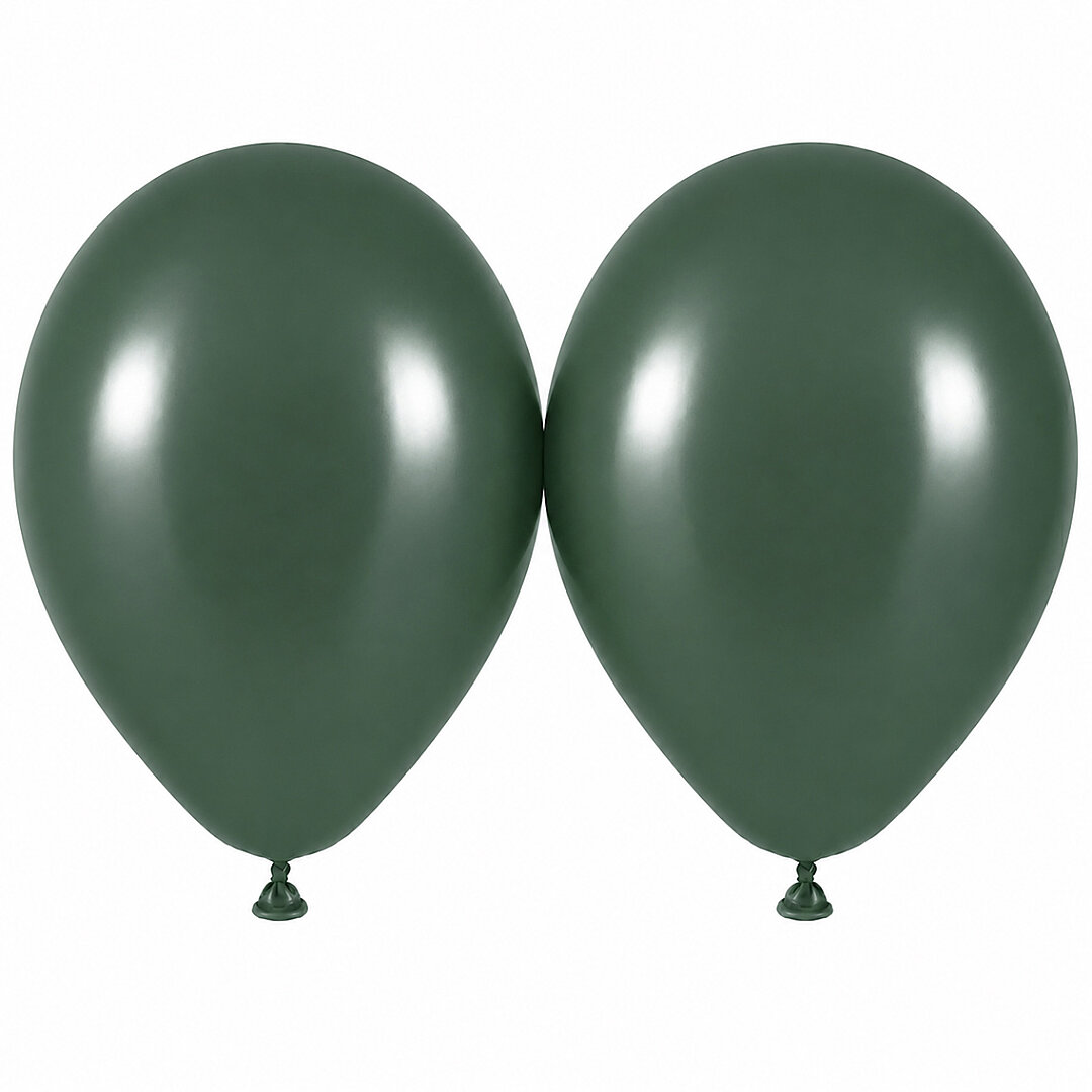 Kış Yeşili Renk Lateks Retro Balon (50 cm) - 2 Adet - 1