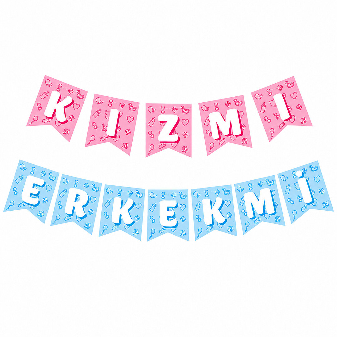 Kız Mı Erkek Mi Banner Pembe/Mavi - Beysüs
