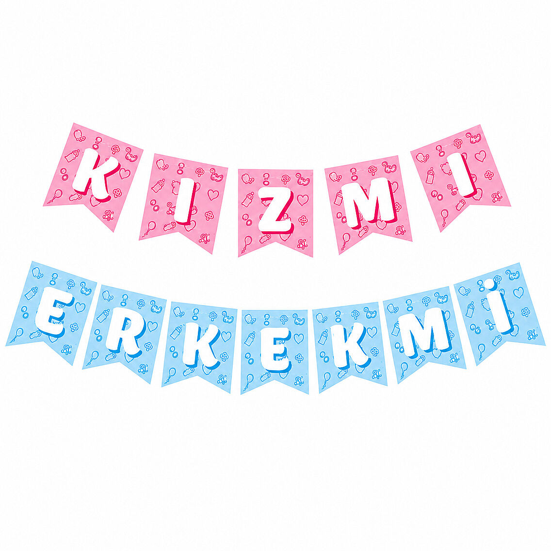 Kız Mı Erkek Mi Banner Pembe/Mavi - 1