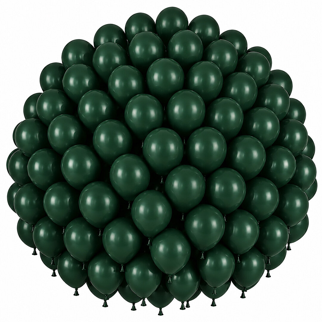 Koyu Yeşil Renk Lateks Pastel Balon (30 cm) - 100 Adet - Beysüs