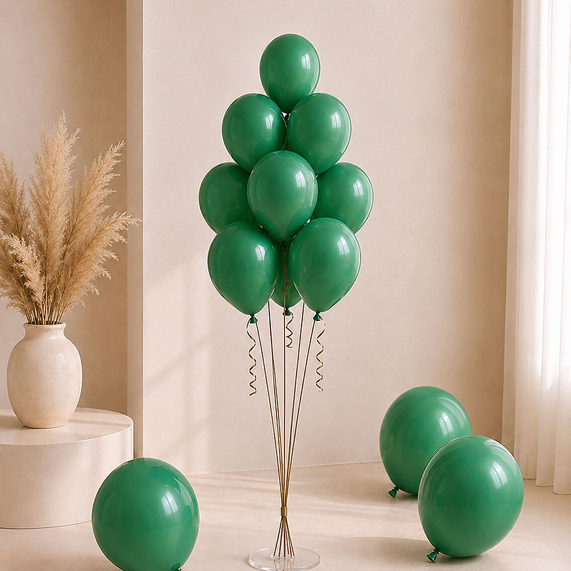 Koyu Yeşil Renk Lateks Pastel Balon (30 cm) - 100 Adet - 2