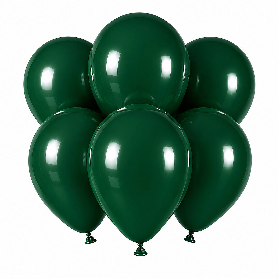Koyu Yeşil Renk Lateks Pastel Balon (30 cm) - 6 Adet - 1