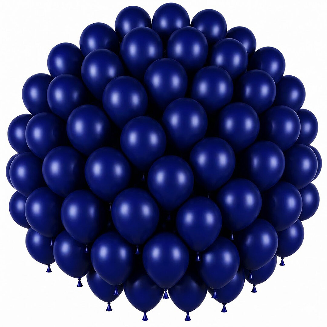 Lacivert Renk Lateks Pastel Balon (30 cm) - 50 Adet - 1
