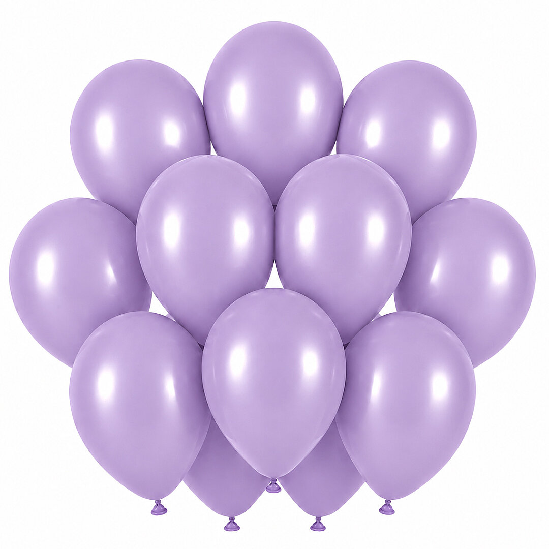 Lavanta Renk Lateks Retro Balon (30 cm) - 12 Adet - Beysüs