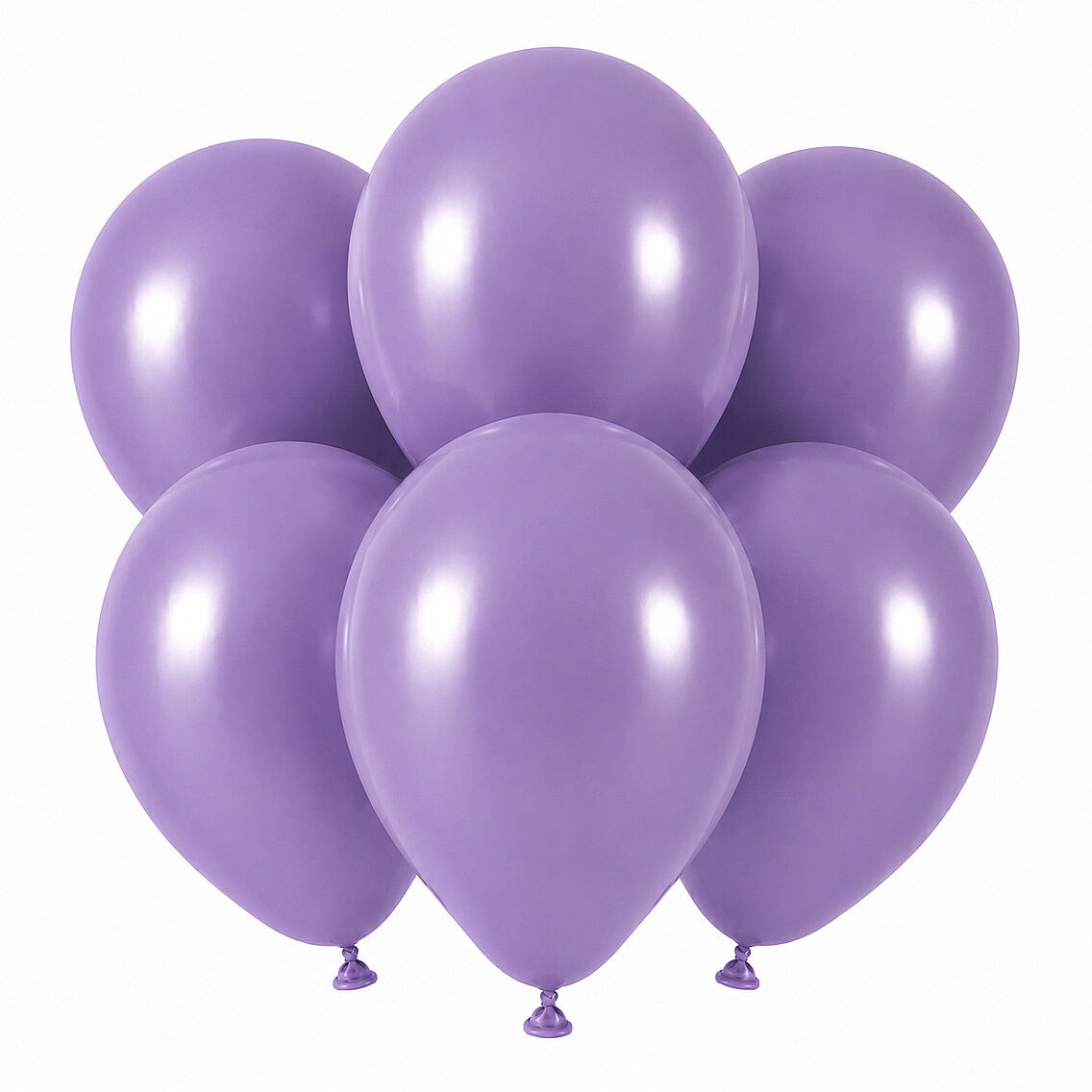 Lavanta Renk Lateks Retro Balon (30 cm) - 6 Adet - 1