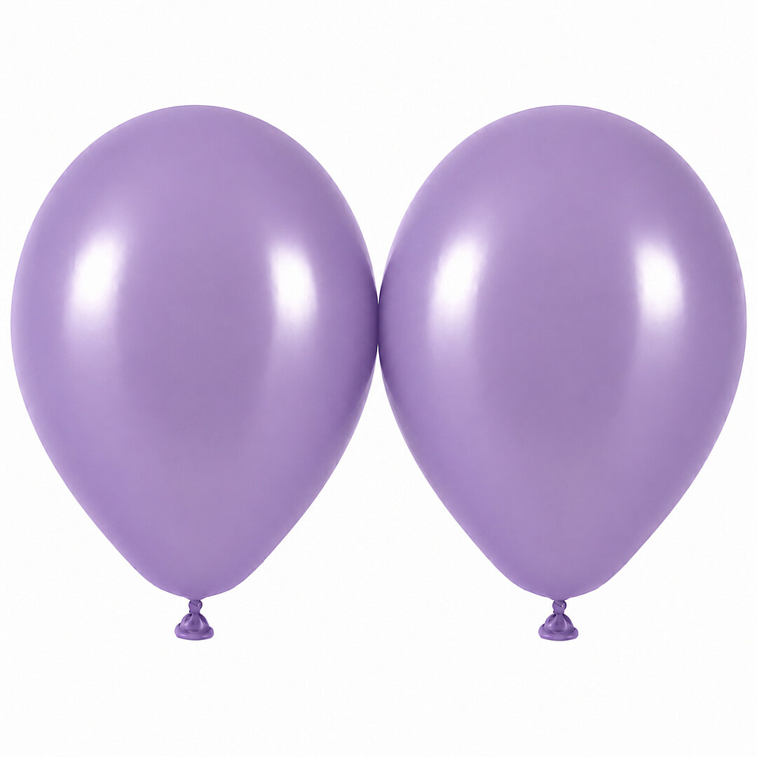 Lavanta Renk Lateks Retro Balon (50 cm) - 2 Adet - 1