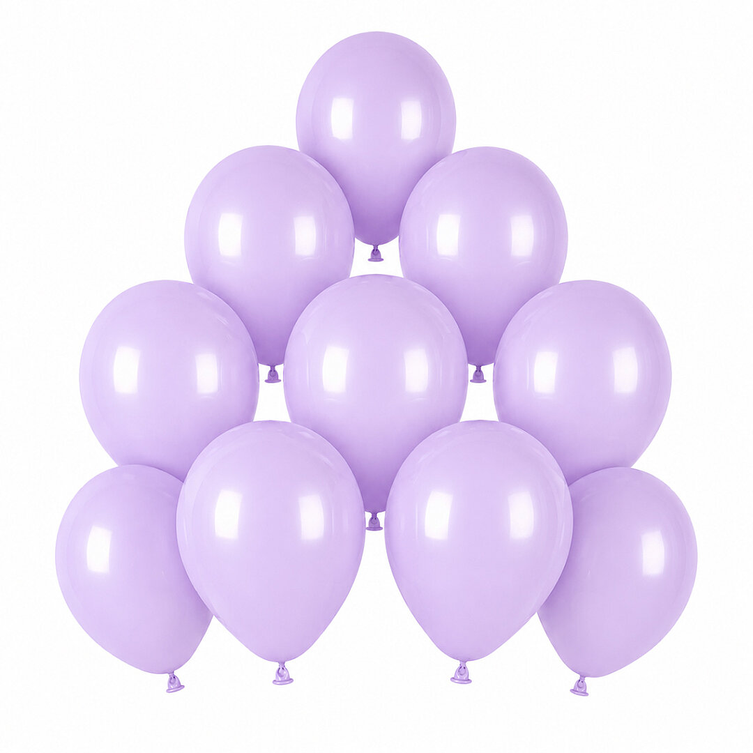 Lila Renk Lateks makaron Balon (15 cm) - 10 Adet - Beysüs