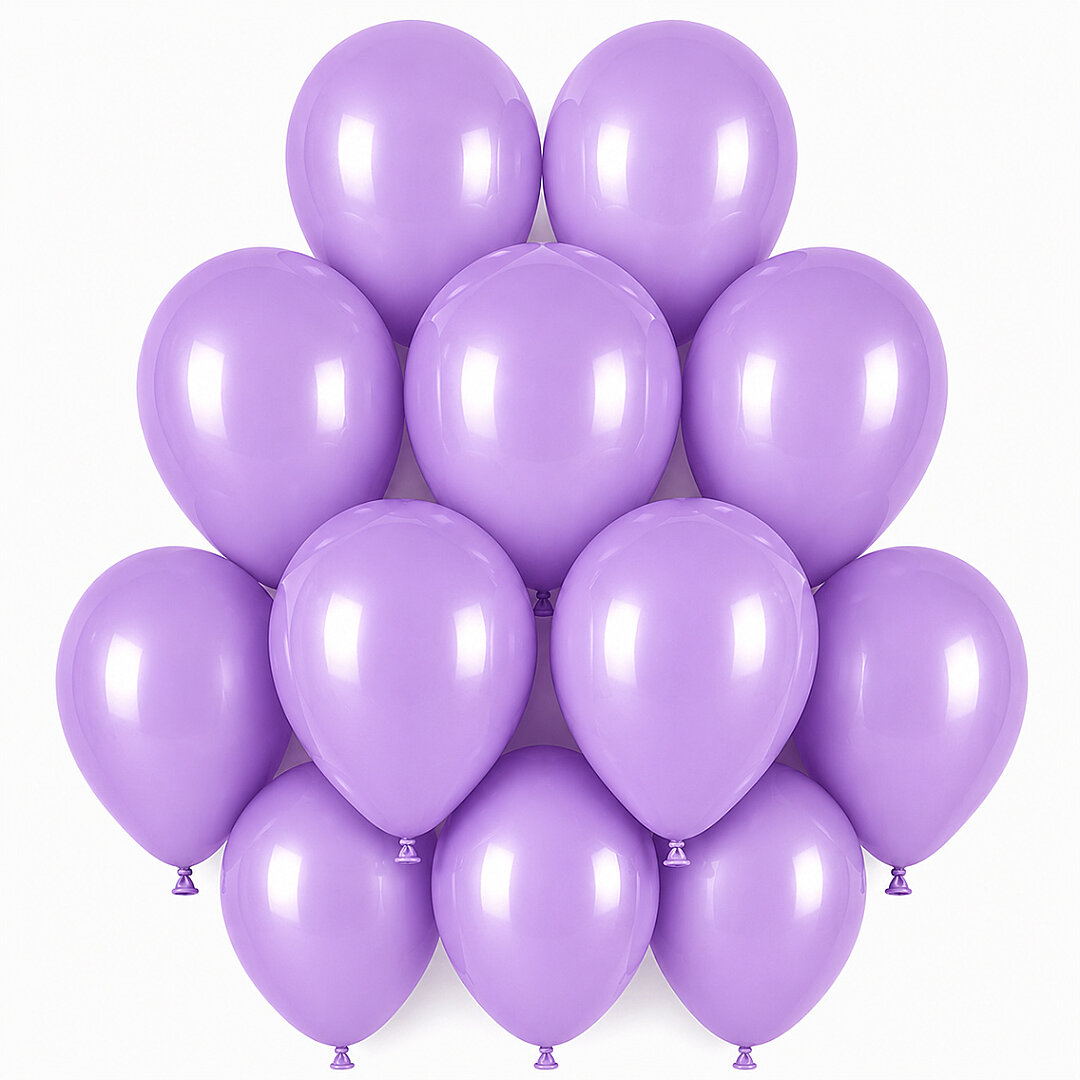 Lila Renk Lateks makaron Balon (30 cm) - 12 Adet - Beysüs