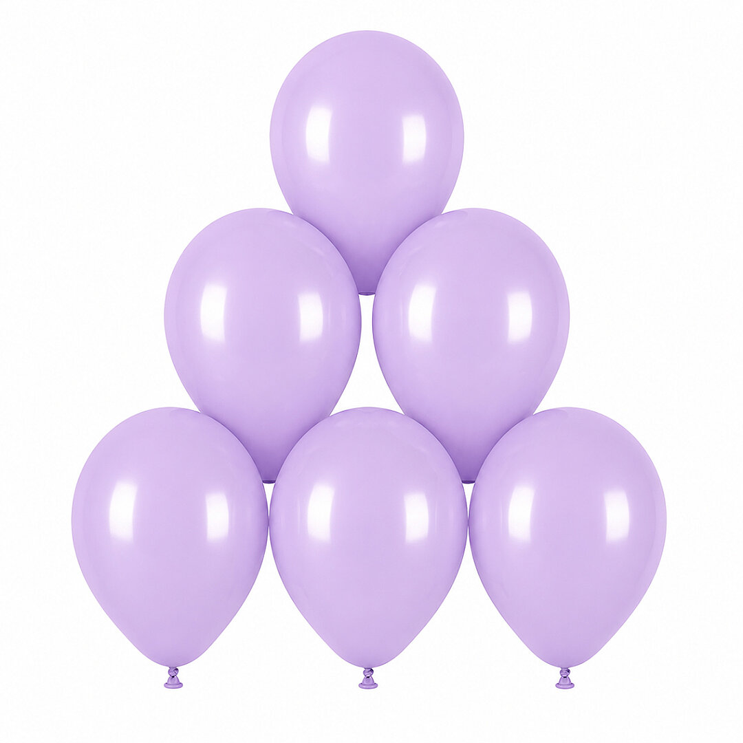 Lila Renk Lateks makaron Balon (30 cm) - 6 Adet - Beysüs