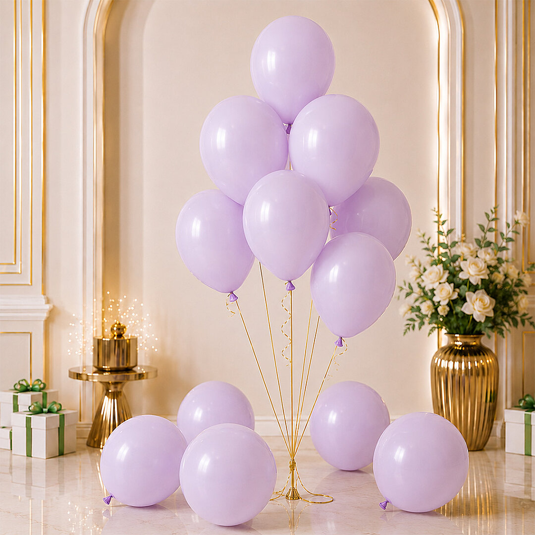 Lila Renk Lateks makaron Balon (45 cm) - 2 Adet - 1
