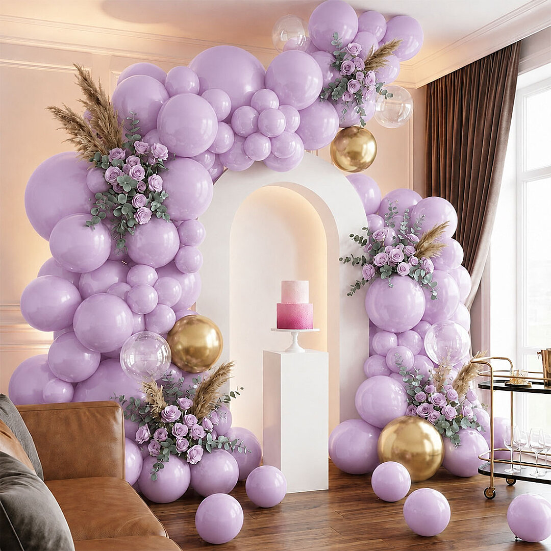 Lila Renk Lateks Metalik Balon (30 cm) - 100 Adet - Beysüs