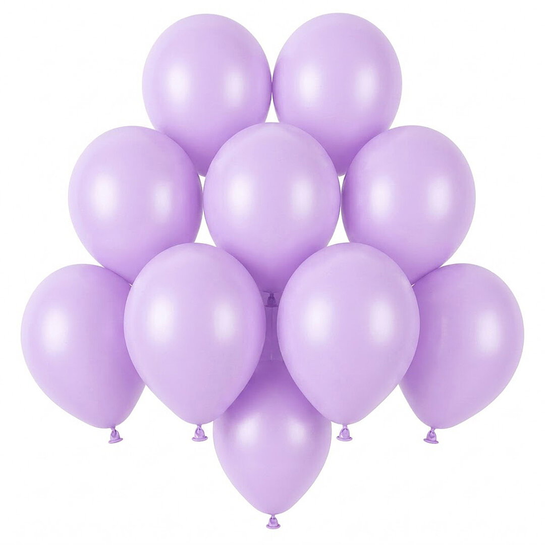 Lila Renk Lateks Pastel Balon (13 cm) - 10 Adet - Beysüs